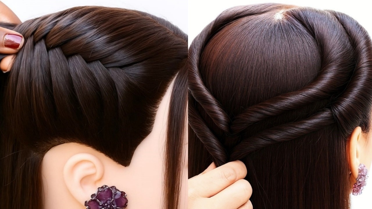 Простая трендовая прическа - Лучшая простая прическа | новая прическа | прическа для девочек | пр...