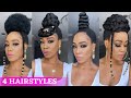 4 QUICK & EASY HAIRSTYLES ON NATURAL HAIR / Protective Style/ 4C Natural Hair /Tupo1