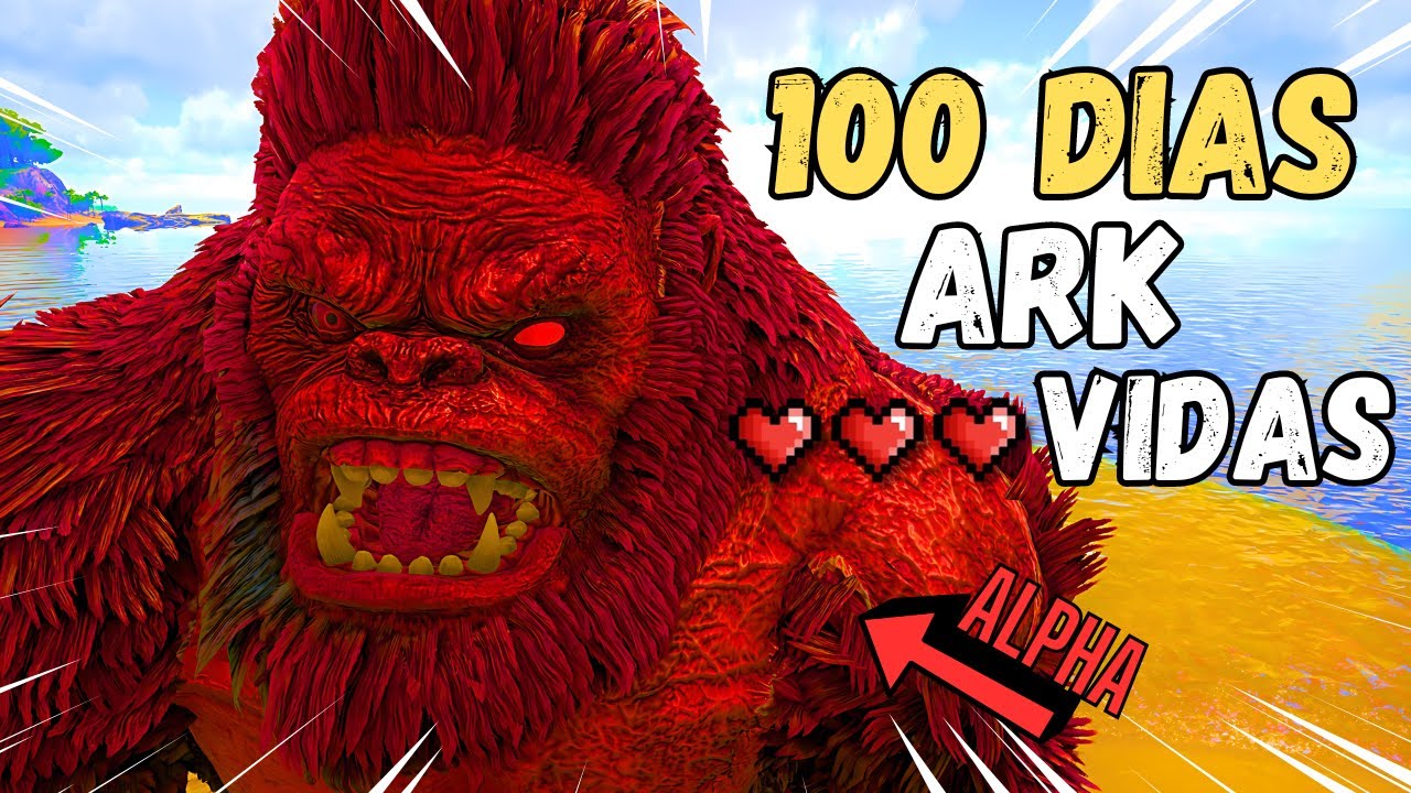 SOBREVIVO 100 DIAS EN ARK CON SOLO 3 VIDAS #18 COMBATE ÉPICO ...