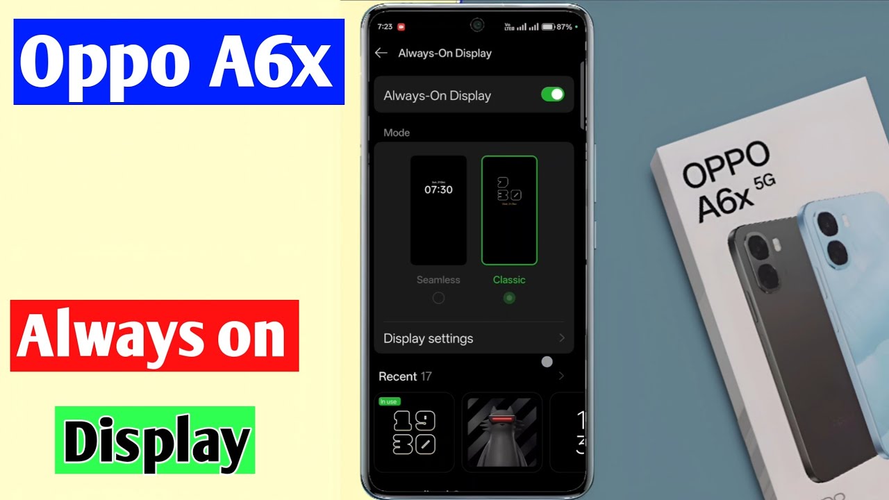 oppp a6x 5g always on display setting | oppo a6x lock screen name kaise likhe