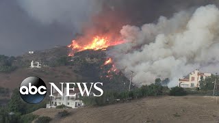 Dozens of homes have been destroyed as wildfires burn a hole through
los angeles and ventura counties. watch the full episode 'world news
tonight': https:...