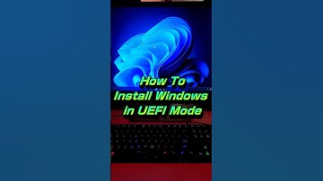 How To Install Windows in UEFI Mode 💻 #shortsvideo #youtubeshorts #shorts