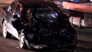 Raw: I-480 work zone crash
