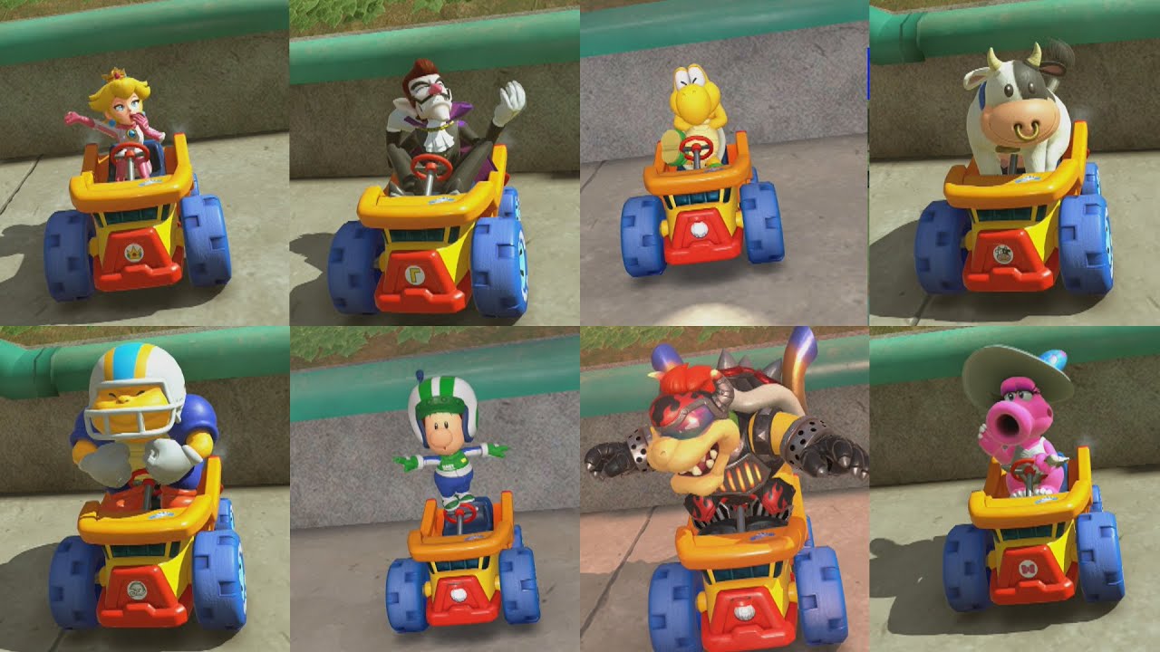 Mario Kart World - All Character Idle Animations | Every Character's Idle Animations