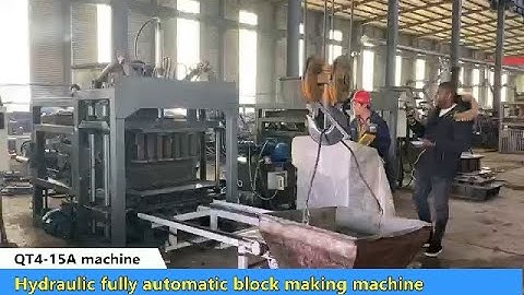 QT4-15A hydraulic fully automatic block making machine testing for our client