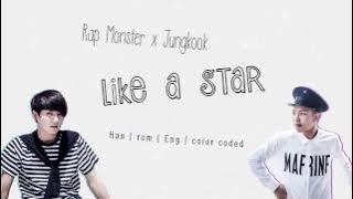BTS Rap Monster x Jungkook – Like a Star [Color coded Han|Rom|Eng lyrics]