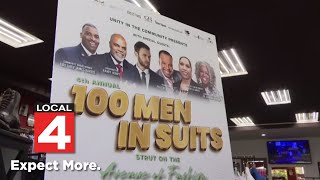 '100 Men in Suits" parade challange taking place in Detroit