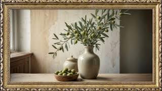Still Life Painting of Olives | TV Art Screensaver | 8 Hours Framed Painting | TV Wallpaper | 4K