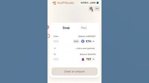 How to Add and Remove Liquidity from Eth-TST Liquidity Pool on Sushiswap