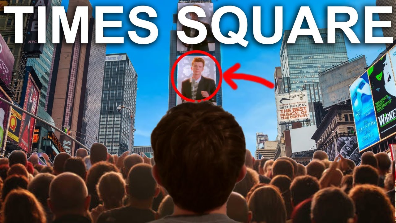 Rick Rool Square I Rickrolled Times Square - YouTube