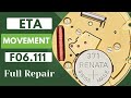 How to service a quartz movement eta f06111 watch repair tutorial watchservicebd