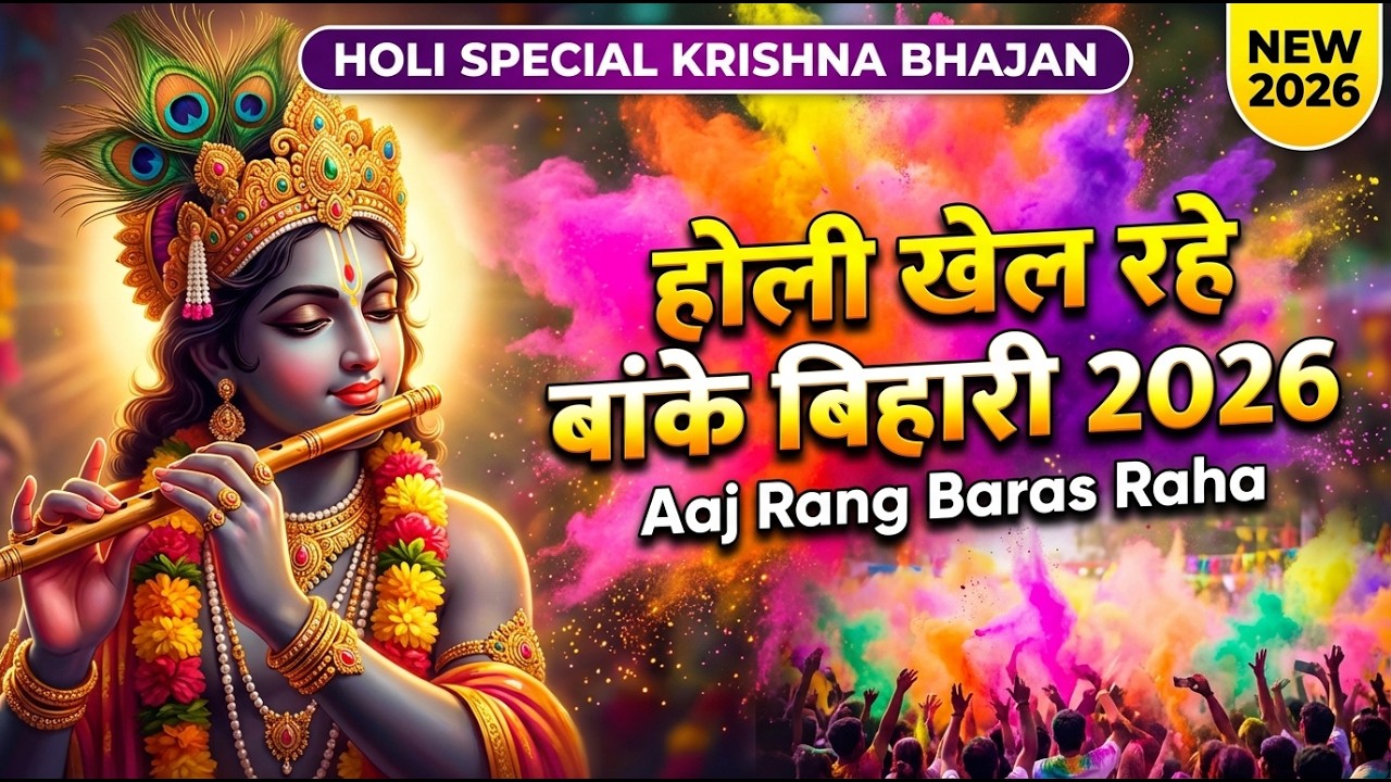 Holi Khel Rahe Banke Bihari 2026 | Aaj Rang Baras Raha | Holi Special Krishna Bhajan 2026