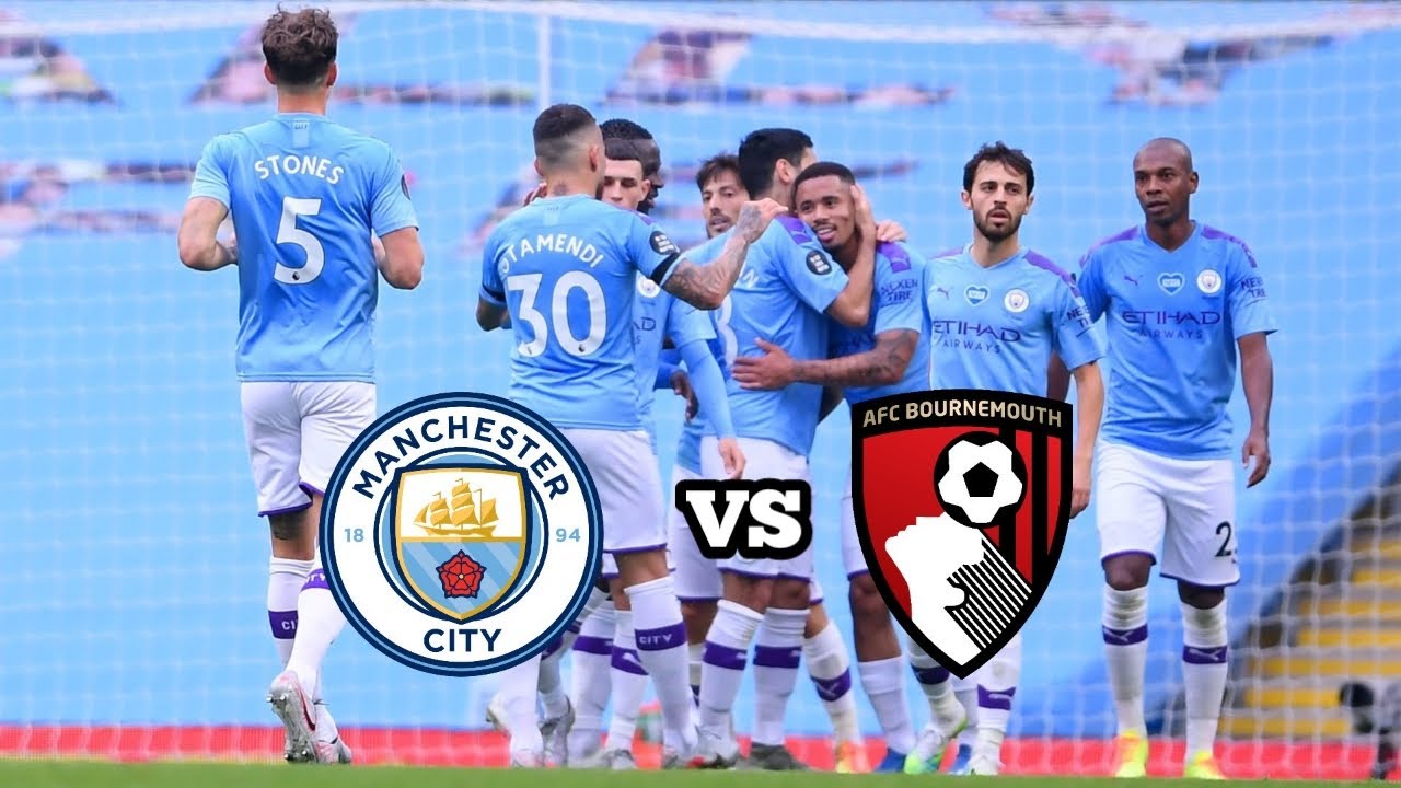 Man City Vs A.f.c. Bournemouth Lineups MANCHESTER CITY VS AFC BOURNEMOUTH | HIGHLIGHT 16 JULY 2020 - PREMIER