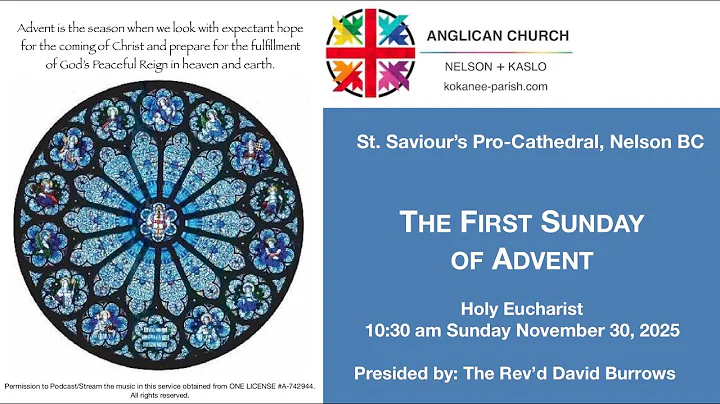 First Sunday of Advent ~10:30 am  Sunday November 30, 2025