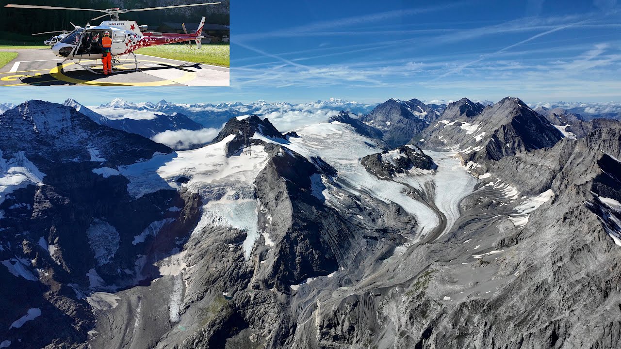 Helicopter Flight Over Jungfraujoch, Eiger & Aletschgletscher 06.09.2024 Switzerland