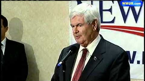Gingrich Attacks Romney After Arriving In NH