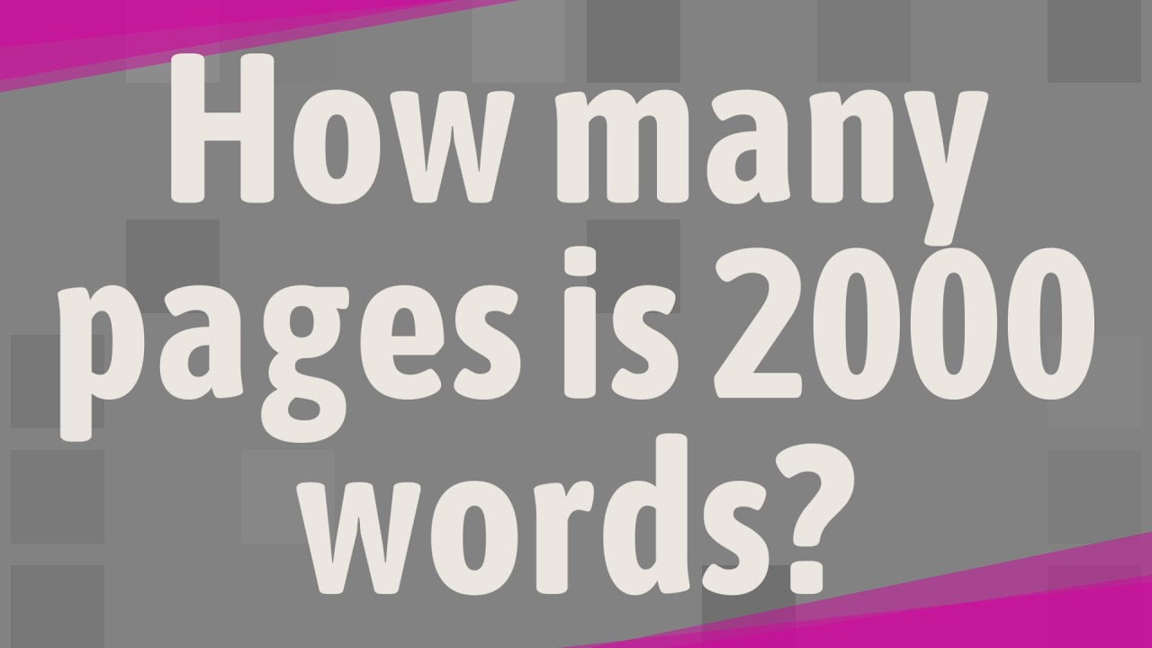 how many typed pages is 2000 words