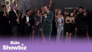 Ted Lasso' team celebrate Emmy success with a sweary Roy Kent football chant