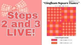 Gingham Square Dance Quilt Pattern: Steps 2 & 3! More Pressing and Cutting!