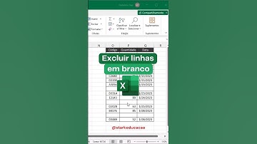 Como excluir linhas em branco no Excel | #shorts