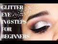 EASY GLITTER EYE in 6 STEPS (for beginners) - NEW YEAR EYE MAKEUP