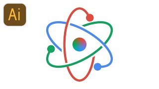 Draw an atom symbol (Illustrator Tutorial) — abcinformatic