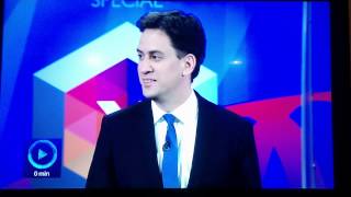 Ed Milliband Trips Off Stage on Live BBC TV