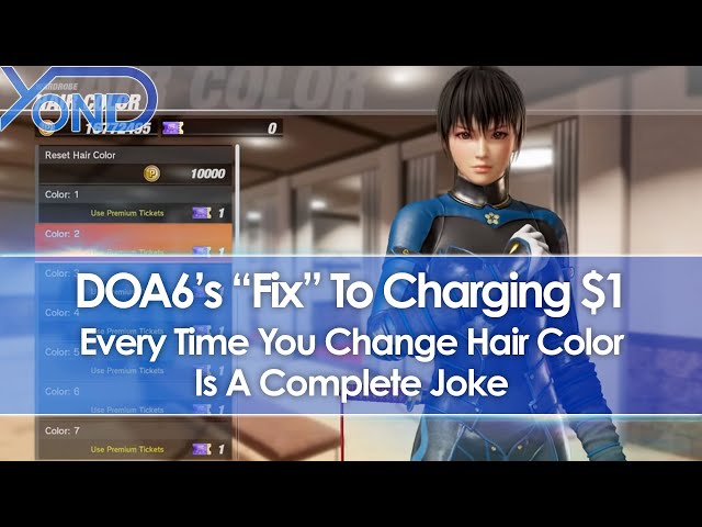 Dead or Alive 6 hair colour change microtransaction a complete slap in the  face