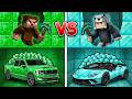 ZENGİN VS FAKİR LÜKS ARABA MADENİ YARIŞI - Minecraft