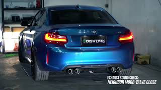 BMW M2 F87 w/ ARMYTRIX Turbo-back De-cat Straight piping Valvetronic Exhaust System, Sound & Revs