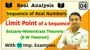 Limit Point of a Sequence, Bolzano-Weierstrass Theorem | B-W Theorem | Sequence of real numbers: 04