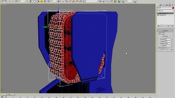 53 robot 3ds max tutorial - MEGAZORD Daizyujin 3D - left foot (tank track) modeling part. 04/12