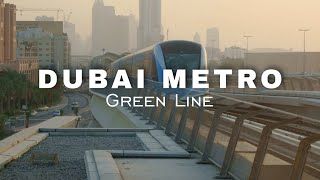 Dubai Metro Green Line - Etisalat Metro Station to Burjuman Metro Station 🇦🇪