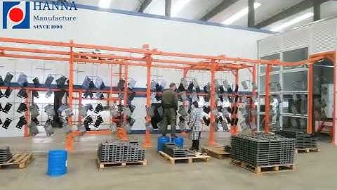 HANNA Automatic Powder Coating Line Fast Color Change Electrostatic Powder Spray Booth System