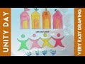 Best Drawing on Unity in Diversity | National Unity Day Poster | Rashtriya Ekta Diwas Drawing Easy