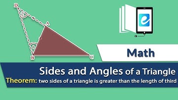 Theorem 13.1.3|Sum of length of two sides of triangle is greater than length of 3rd side |eLearn K12