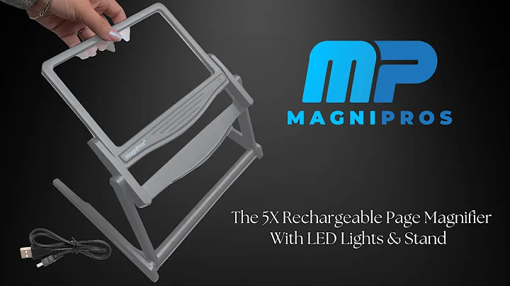 Showcasing- The Rechargeable 5X Page Magnifier With Stand 1816GY+ST