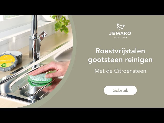 Communisme attent het ergste Rvs spoelbak gemakkelijk reinigen en onderhouden met de JEMAKO Citroensteen  - YouTube