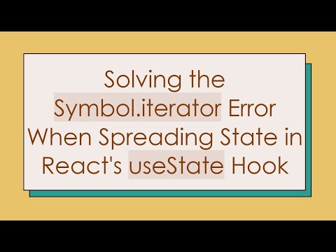 Solving the Symbol.iterator