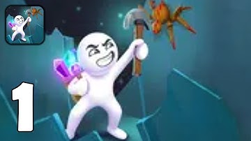 Stickman Miner - Gameplay Walkthrough Part 1 - Dig Deep Mines & Collect Precious Stones(iOS Android)
