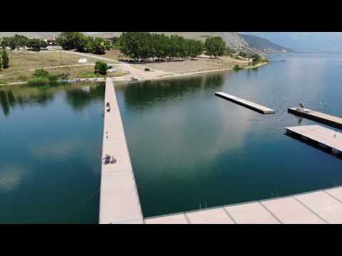 Drone flight over lake Vegoritida, Amyntaio