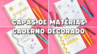 10 Ideias de CAPAS DE MATÉRIAS | CADERNO DECORADO