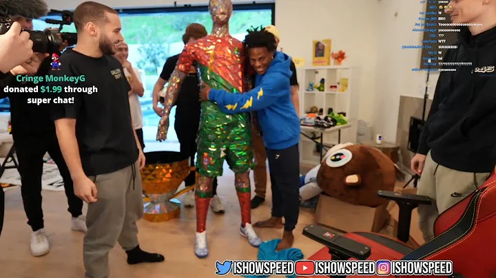 Adin Gifts IShowSpeed A RONALDO STATUE 😂
