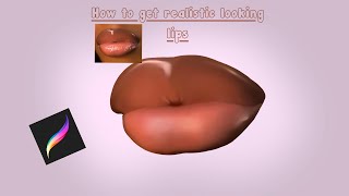 Realistic lip tutorial on procreate