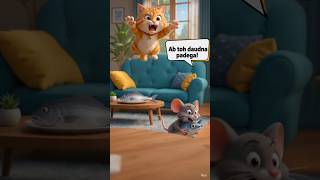 😹 Lazy Cat vs Smart Mouse 🐭 | Funny Cartoon Shorts #shorts