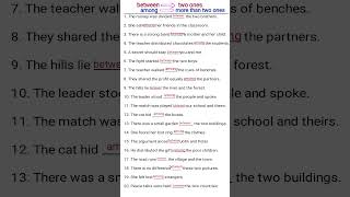 👉Preposition - “Between vs Among | Easy Trick to Use Them Correctly!”