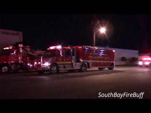 LACoFD USAR Task Force 103 arriving at Gladwick IC