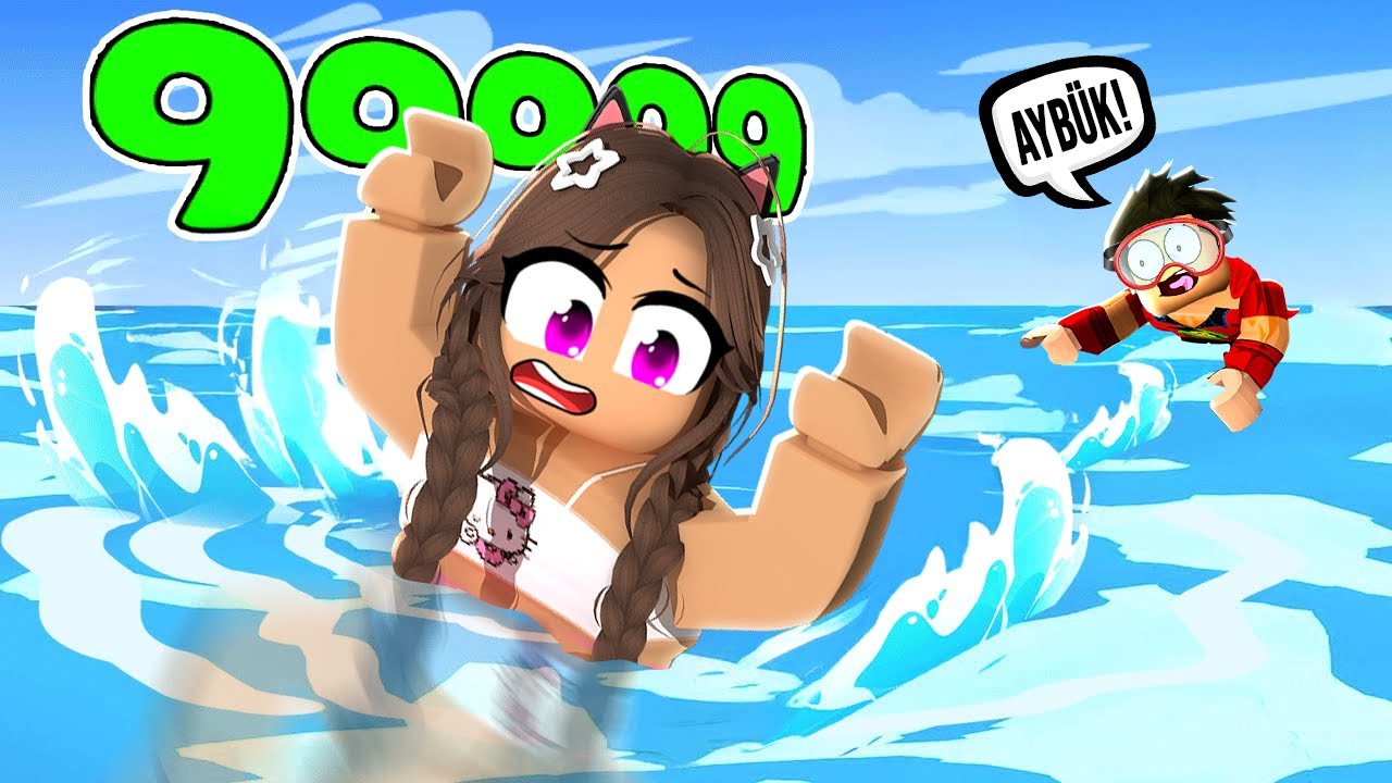 AYBÜKE YERİNE PRENSESİ KURTARDIM 🤣 Roblox Swim to Save Princess