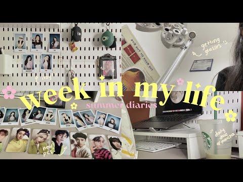 summer diaries ep. 3 ✿ a random week in my life vlog (getting glasses, itzy + skz pcs, + going out)