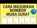 Cara Masukkan Nombor Muka Surat di Microsoft Word (Roman & Nombor)